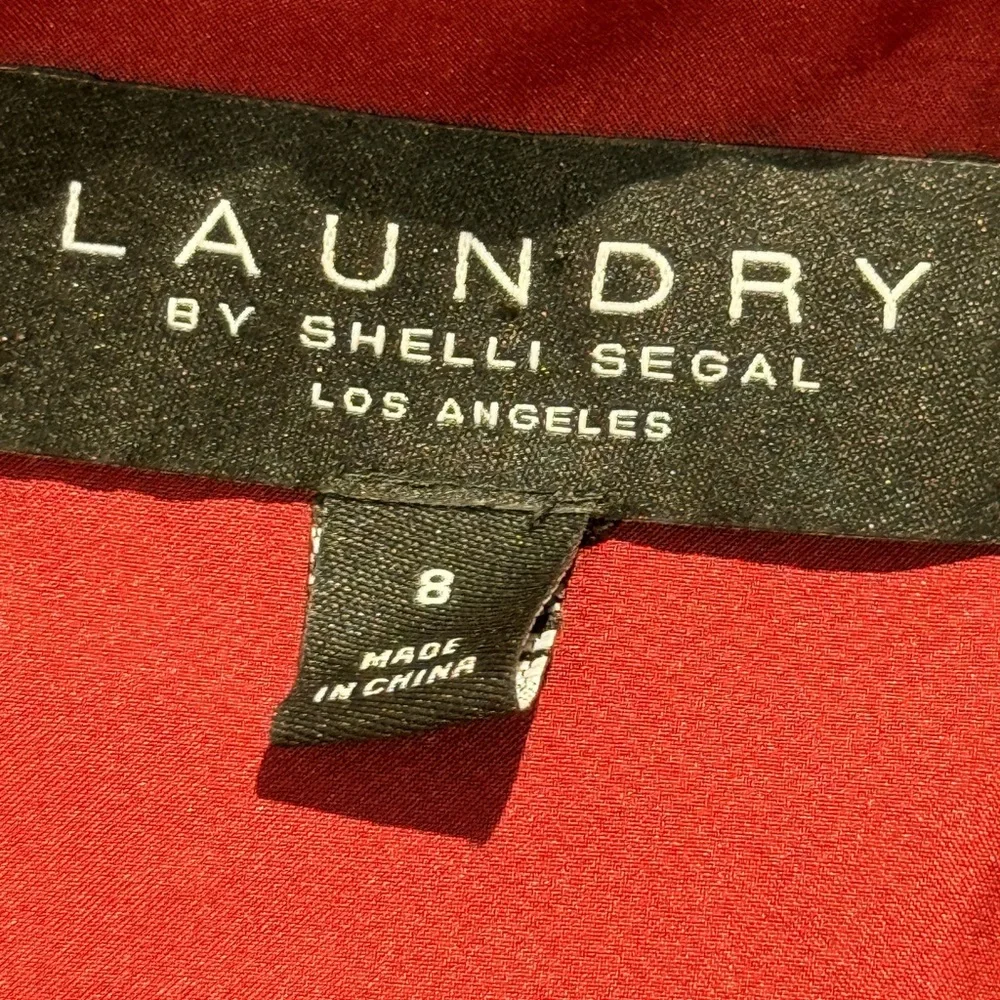 Laundry‎ by Shelli Segal Elegant Rust Pleated Dress Sz 8